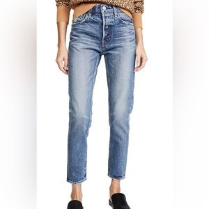 Size 24 Moussy Vintage High Waist Straight Jean - Non Stretch, worn once!!!